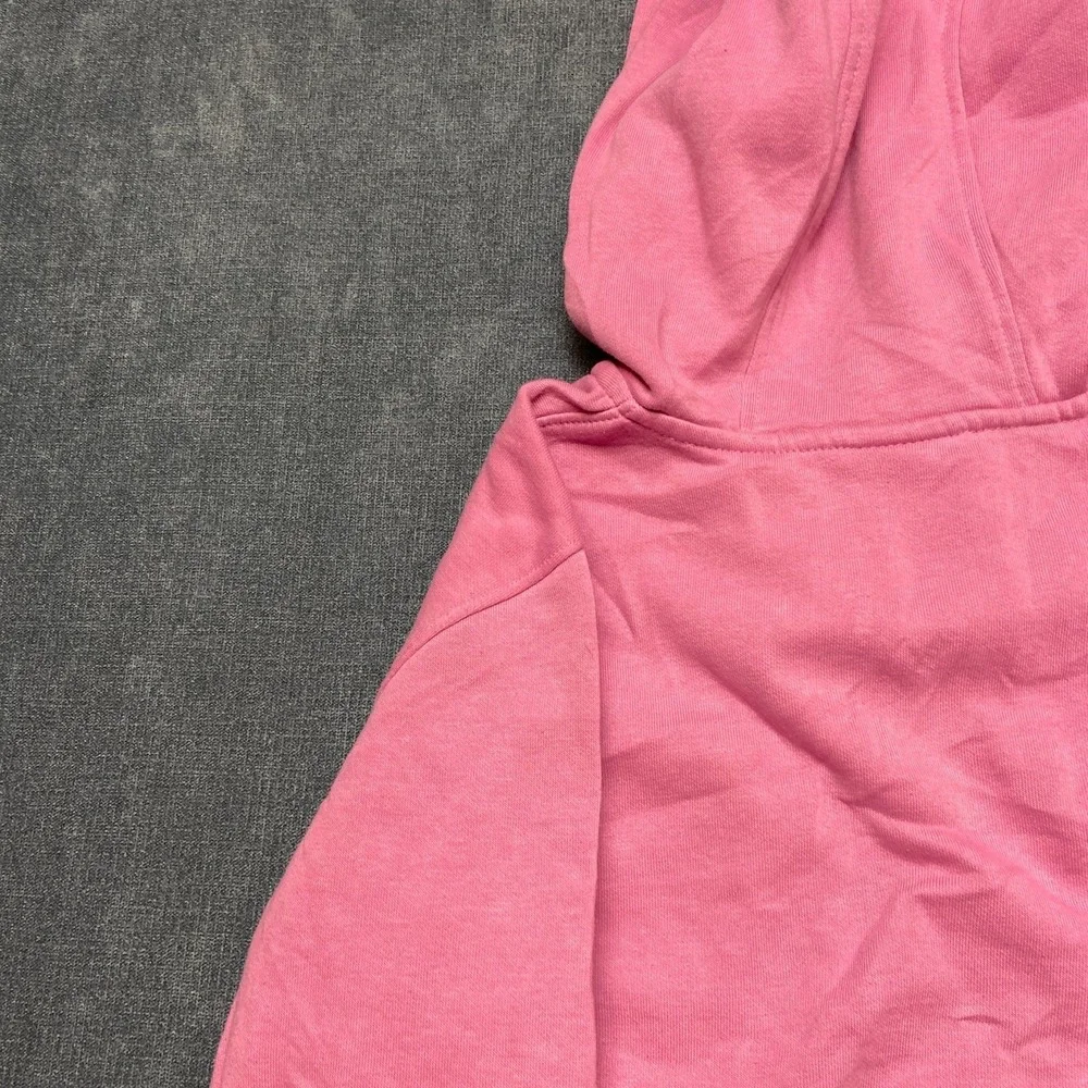 Nike Sportswear Hoodie Girls 6X Pink Fleece Lined Logo Long Sleeve Full Zip